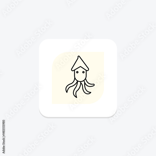 Squid, vector, pixel perfect, illustrator file