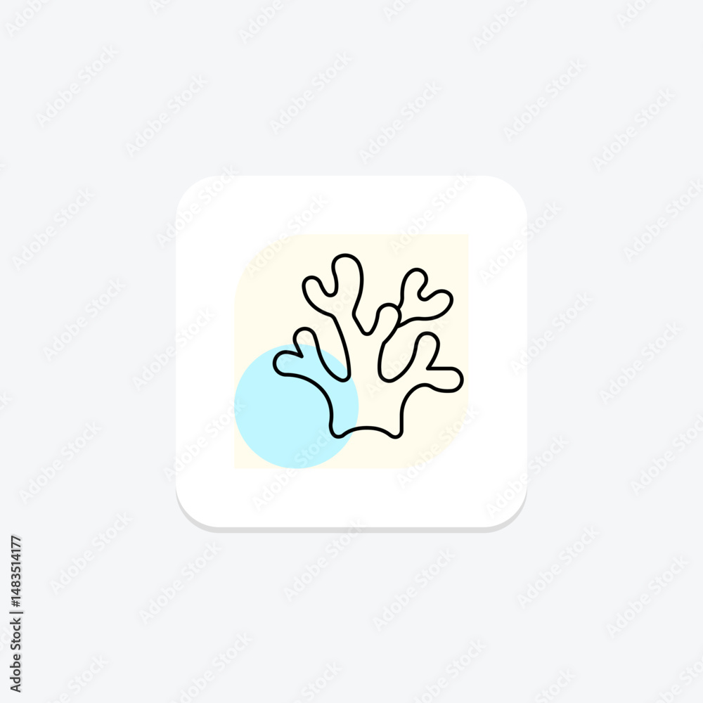 Fototapeta premium Coral, vector, pixel perfect, illustrator file