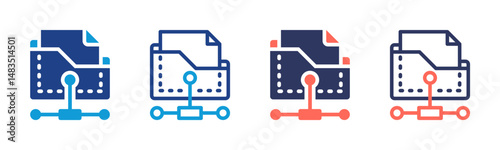 Folder icon sheet multiple style collection