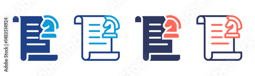 Strategy icon sheet multiple style collection