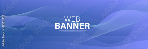 Blue abstract background with text and digital business icons