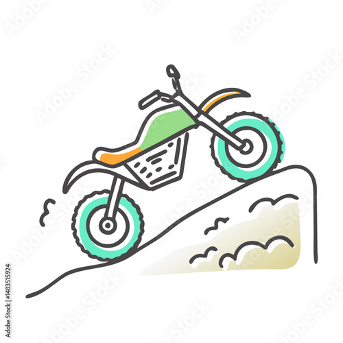 off road biking icon, off road biking vector illustration-simple illustration of off road biking, perfect for off road biking logos and icons