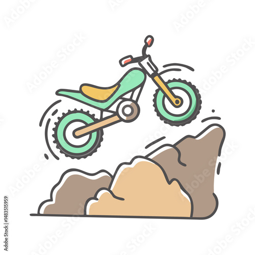 off road biking icon, off road biking vector illustration-simple illustration of off road biking, perfect for off road biking logos and icons