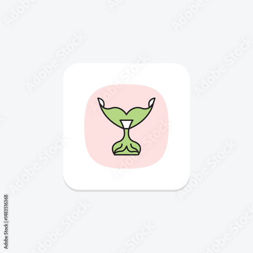 Whale Tail, vector, pixel perfect, illustrator file