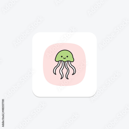 Box Jellyfish, vector, pixel perfect, illustrator file
