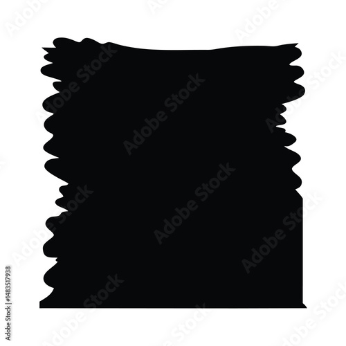 Abstract Black Ink Blot Irregular Shape Texture Background Design Element