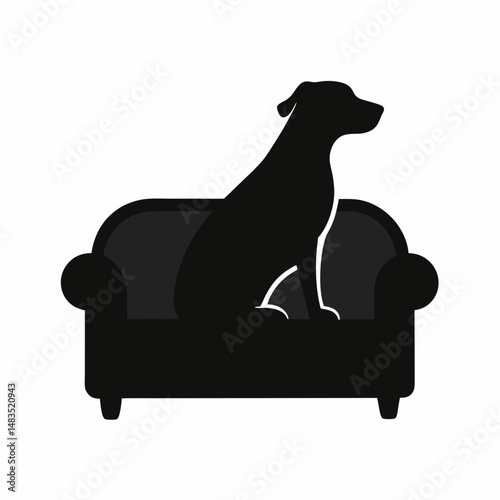 Dog Tilting Head on Couch Scene