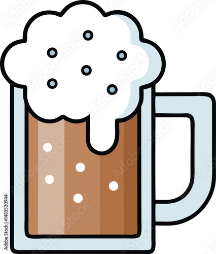 beer mug icon silhouette vector illustration