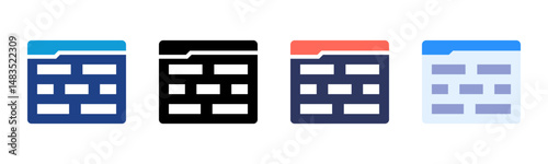 Layout icon sheet multiple style collection