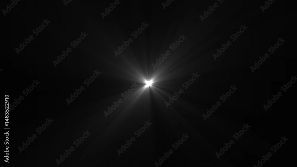 Abstract loop center flickering glow white star optical shine light lens flares animation on black background. seamless loop dynamic kinetic bright star light Abstract loop center flickering glow white star optical shine light lens flares animation on black background. seamless loop dynamic kinetic bright star light
