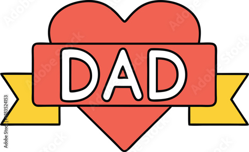I Love Dad vector icon