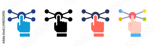 Interaction icon sheet multiple style collection