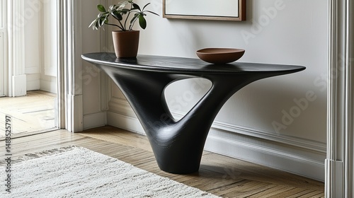 Modern console table with organic form