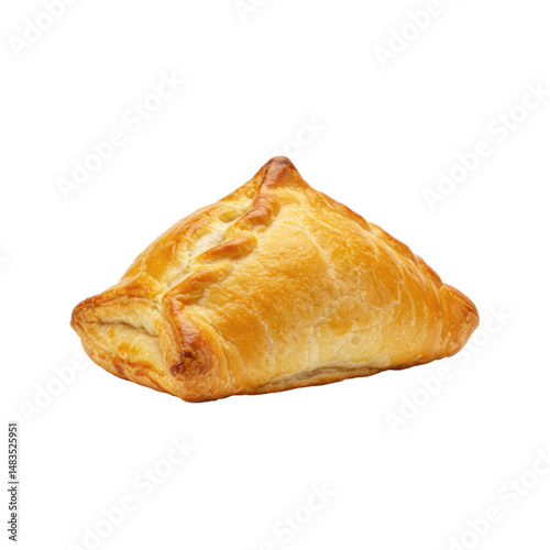 Empanada assada com massa dourada