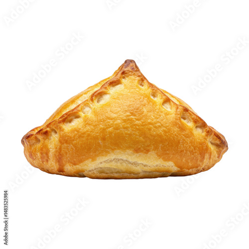 Empanada assada com massa dourada
