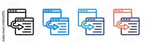 Browser icon sheet multiple style collection