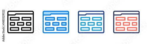 Layout icon sheet multiple style collection