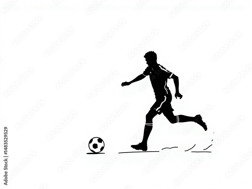 Obraz premium Football player play football 