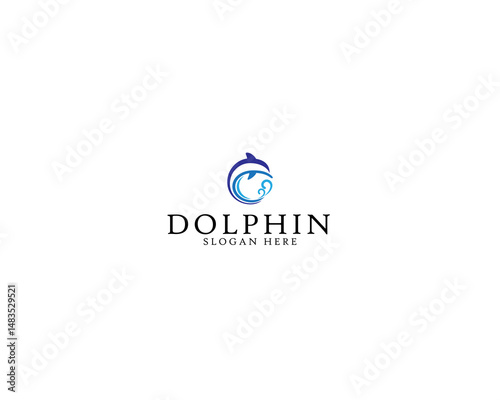 Business Logo Design Dolphin Illustration