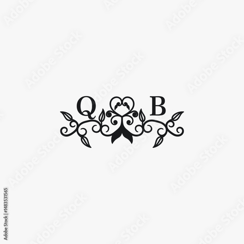 QB Initials Wedding Logo Vector Art  Icons  and Graphics