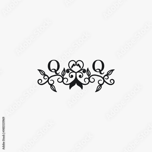 QQ Initials Wedding Logo Vector Art  Icons  and Graphics