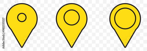 location pin icon symbol sign isolated on transparent background, map flat vector icons on Transparent Background. EPS 10.