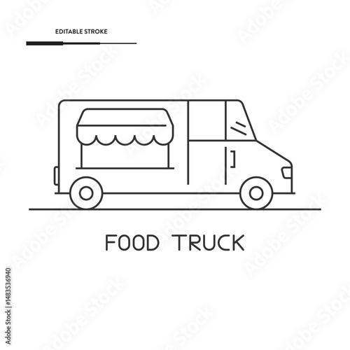Food Truck Icon Vector Design.