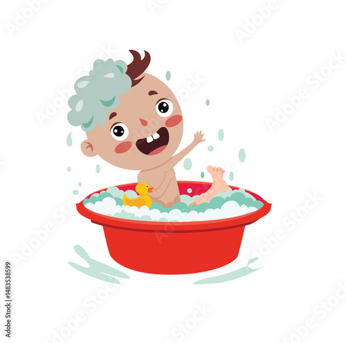 Cartoon Drawing Of A Newborn Baby Character