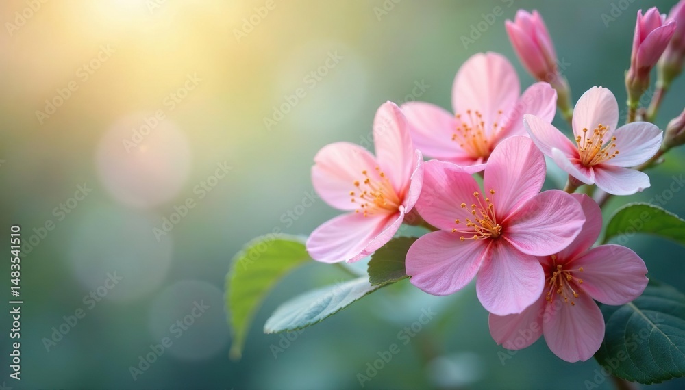 custom made wallpaper toronto digitalSoft pastel blooms, delicate foliage, ethereal glow, elegant, ethereal