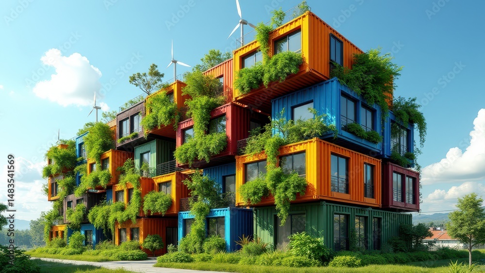 Naklejka premium Innovative vertical farms of the future