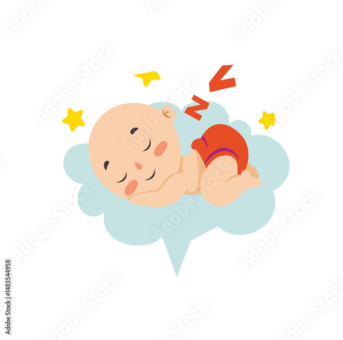 Cartoon Drawing Of A Newborn Baby Character