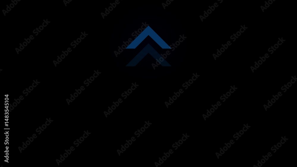 Up direction animated arrow .Animation of sweep arrow icon, upward and transparent white swipe up pointing arrow icon.