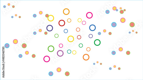 White  background with many abstract circles