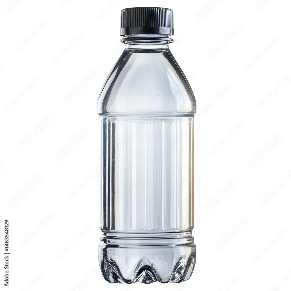 Isolated Clear Plastic Bottle with Reflection Isolated Clear Plastic Bottle with Reflection