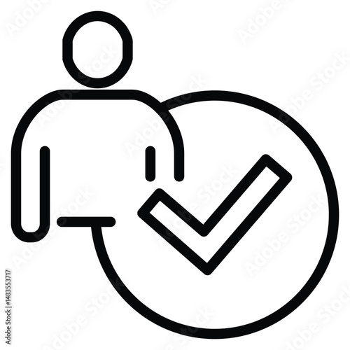 Ethic icon line vector illustration