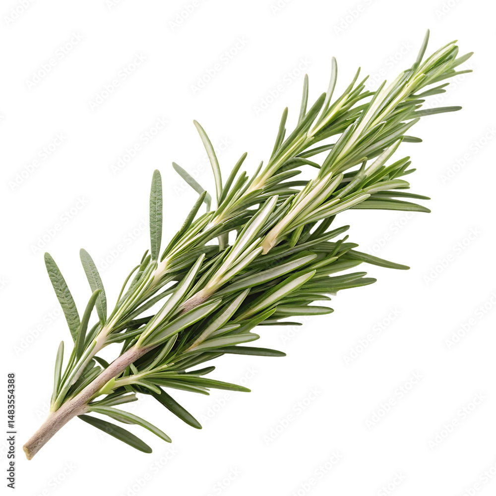 Fototapeta premium twig of rosemary isolated on transparent background