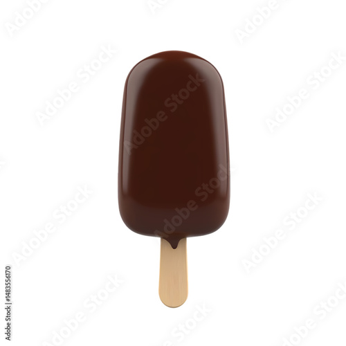 Chocolate Ice Cream Popsicle Delicious Summer Treat isolated on transparent background photo