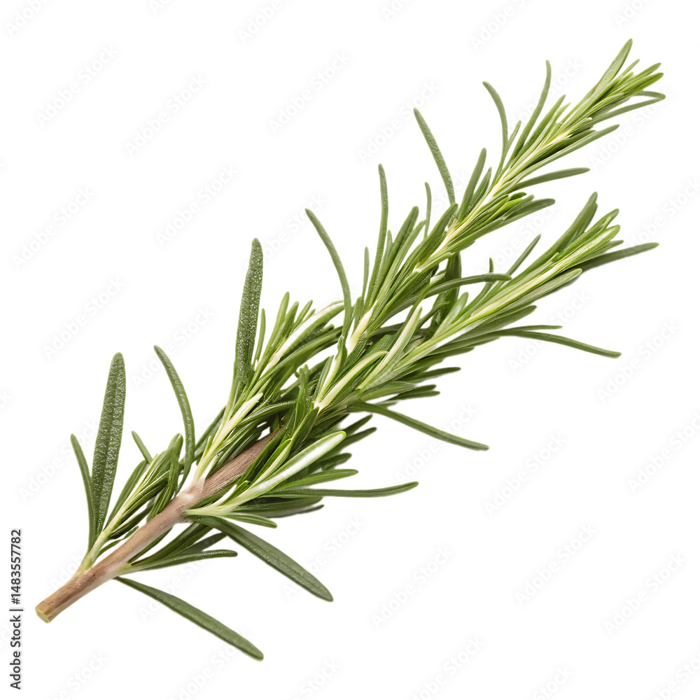 Fototapeta premium twig of rosemary isolated on transparent background