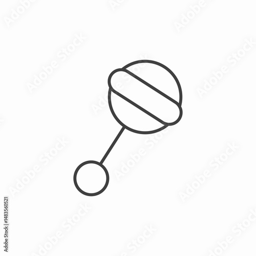 baby rattle icon sign vector