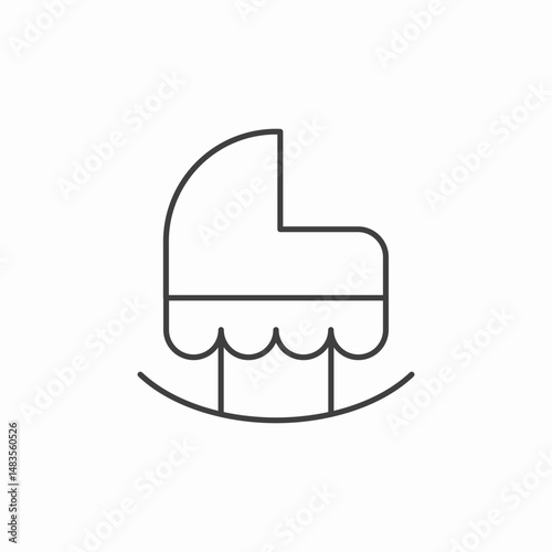 baby stroller carriage icon sign vector