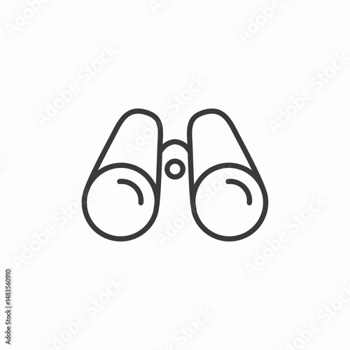 binoculars view exploration icon sign vector