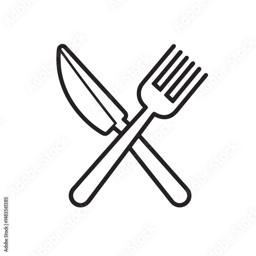 Fork and Spoon Set Cutlery on White Background for Dining or Kitchen Concept