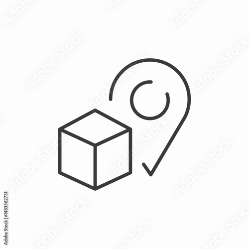 cargo location icon sign vector