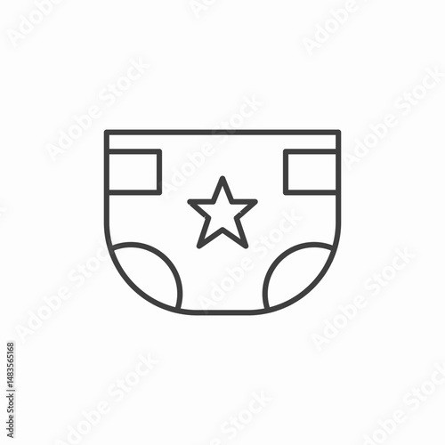 diaper star design icon sign vector