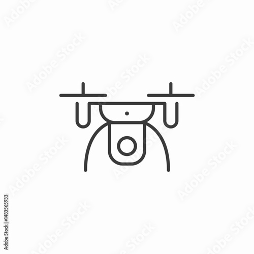 drone flying icon sign vector
