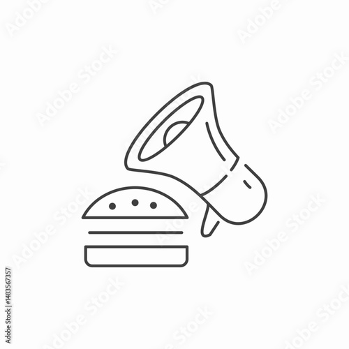 food marketing megaphone icon sign vector