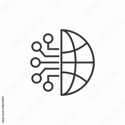 global network icon icon sign vector