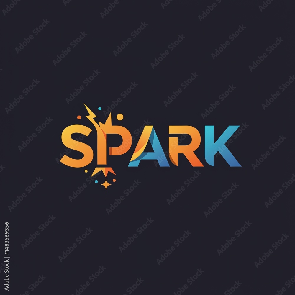 Fototapeta premium SPARK star logo, Idea symbol design, Energy brand mark, Creative concept icon, Bright graphic identity