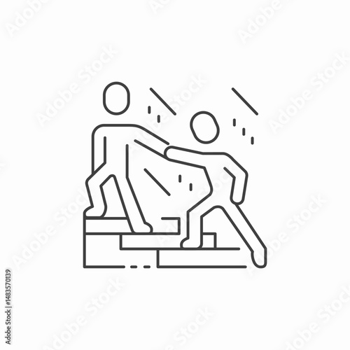 helping team support icon sign vector