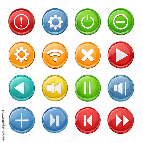 Free Download set of icons for web isolated on transparent background - GFXLoad